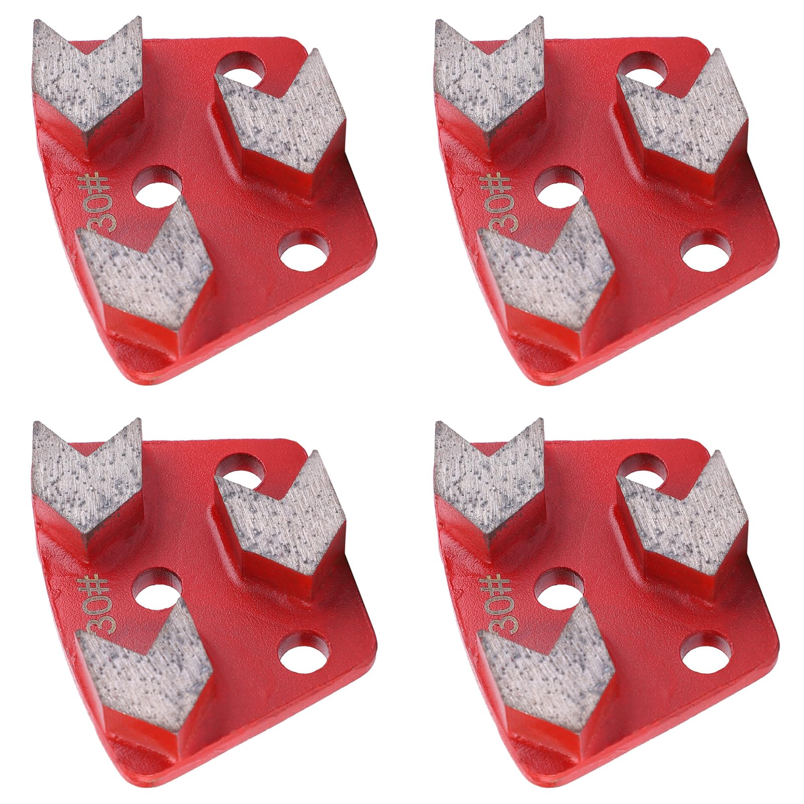 12PCS Disco de almohadilla de pulido de piso trapezoidal Rascador de metal de grano 30 Herramientas de pulido rápido efectivas for nivelación de pintura de cemento de hormigón Diente en forma de abani