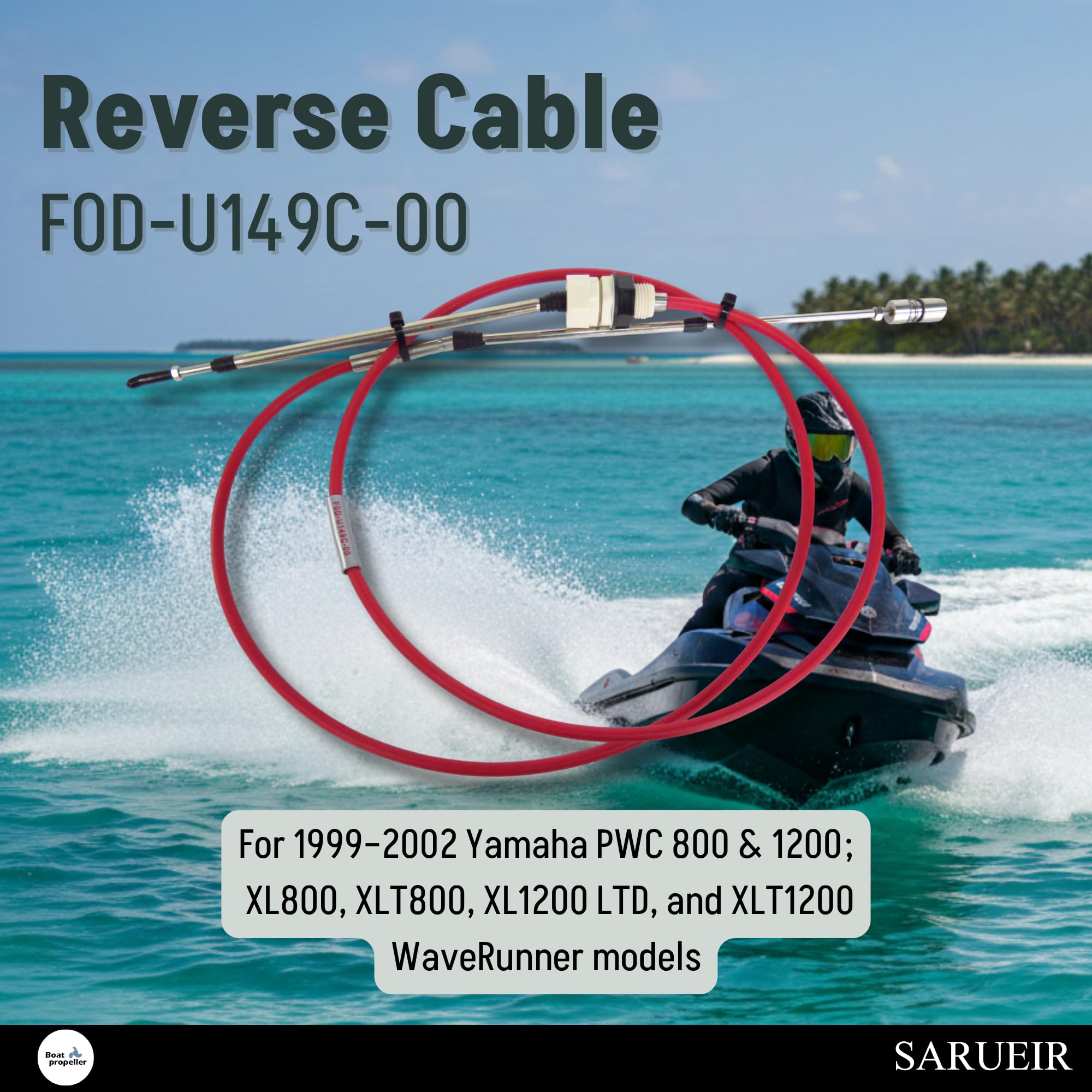 F0D-U149C-00-00 F0V-U149C-00-00 - Cable inverso de repuesto para Yamaha XL XLT 800 1200 PWC Waverunner 1999-2002