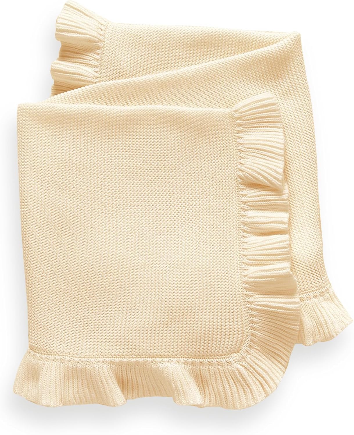 Knit Baby Blanket – 30"x40" Baby Blanket for Newborn Girl and Boy – Receiving Swaddle Blanket– Soft Knitted Baby Blanket – Baby Gifts for Baby Shower (Khaki)