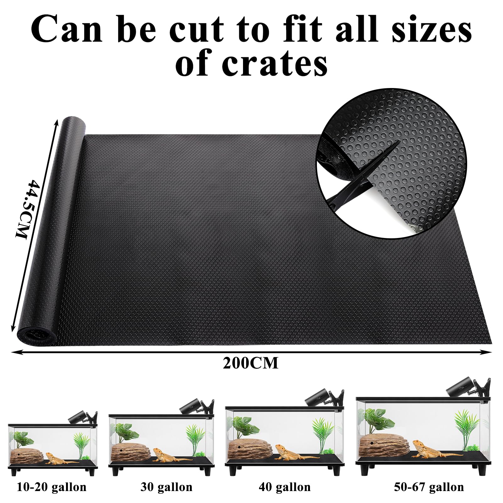AKOLAFE 3 Roll Tortoise Bedding Mat 45x200 cm Large Reptile Carpet - Image 3