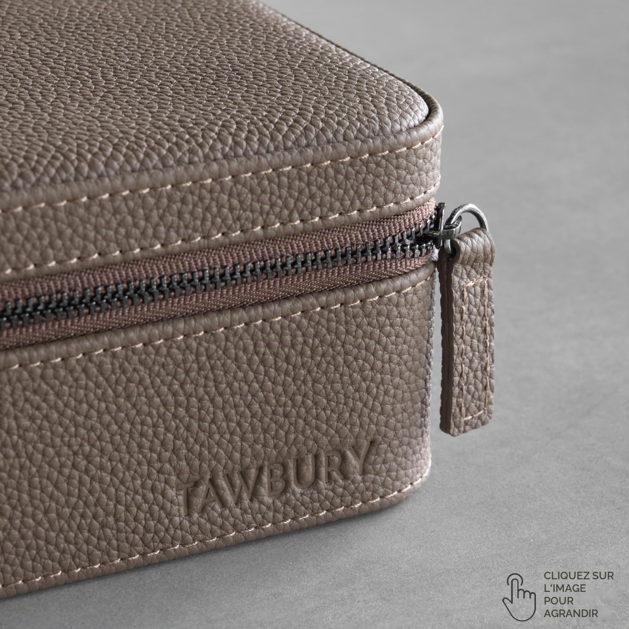 TAWBURY Étui en cuir pour montres de voyage – Boîte à montres pour 2 montres | Étui à montres pour femmes et hommes | Rangement de montres