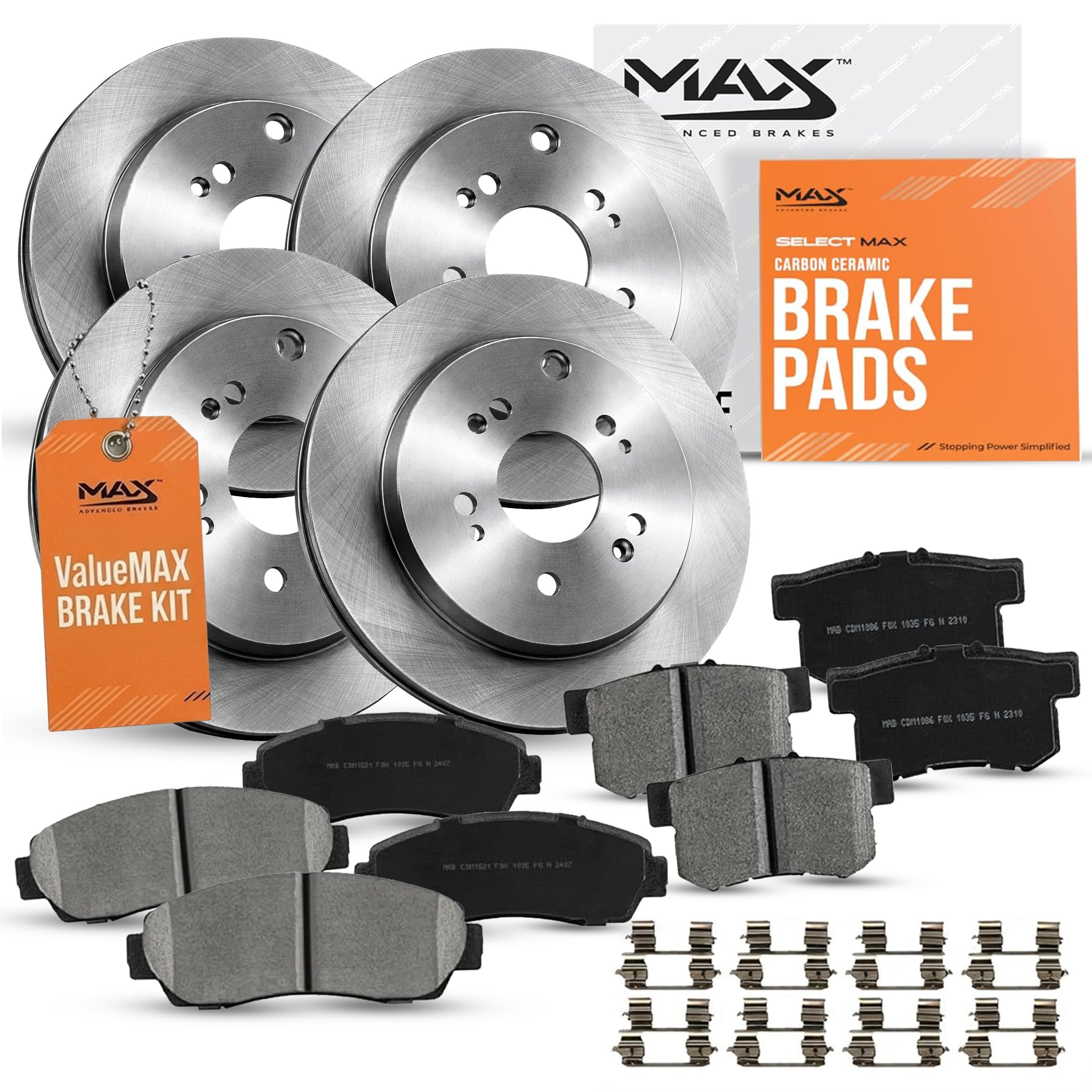 MAX Advanced Brakes Front &amp; Rear Brake Kit for Honda CR-V AWD