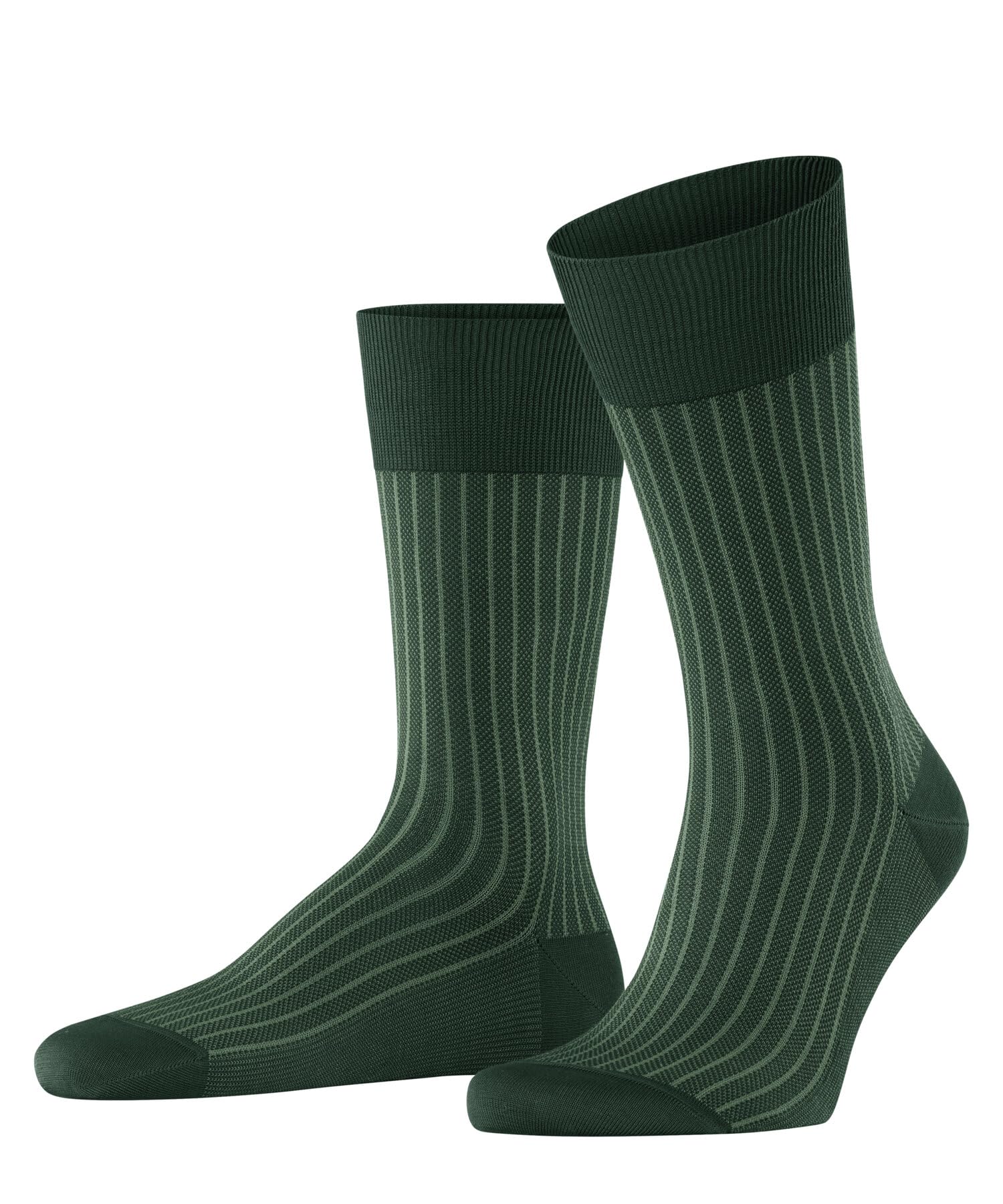 Falke Men's Green Hunter 7441 Oxford Stripe M So Cotton Patterned 1 Pair Socks, 8.5-9.5
