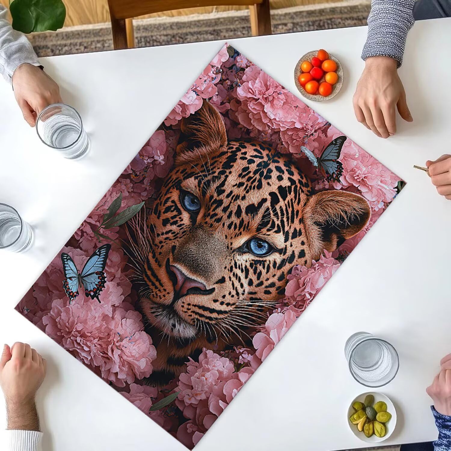 Puzzle 6000 elementów dla dorosłych puzzle dla dorosłych 6000 elementów puzzle wymagające i drażniące mózgi edukacja gra dla całości, prezenty dla mężczyzn, motyw puzzli: (kwiat lampart) h377