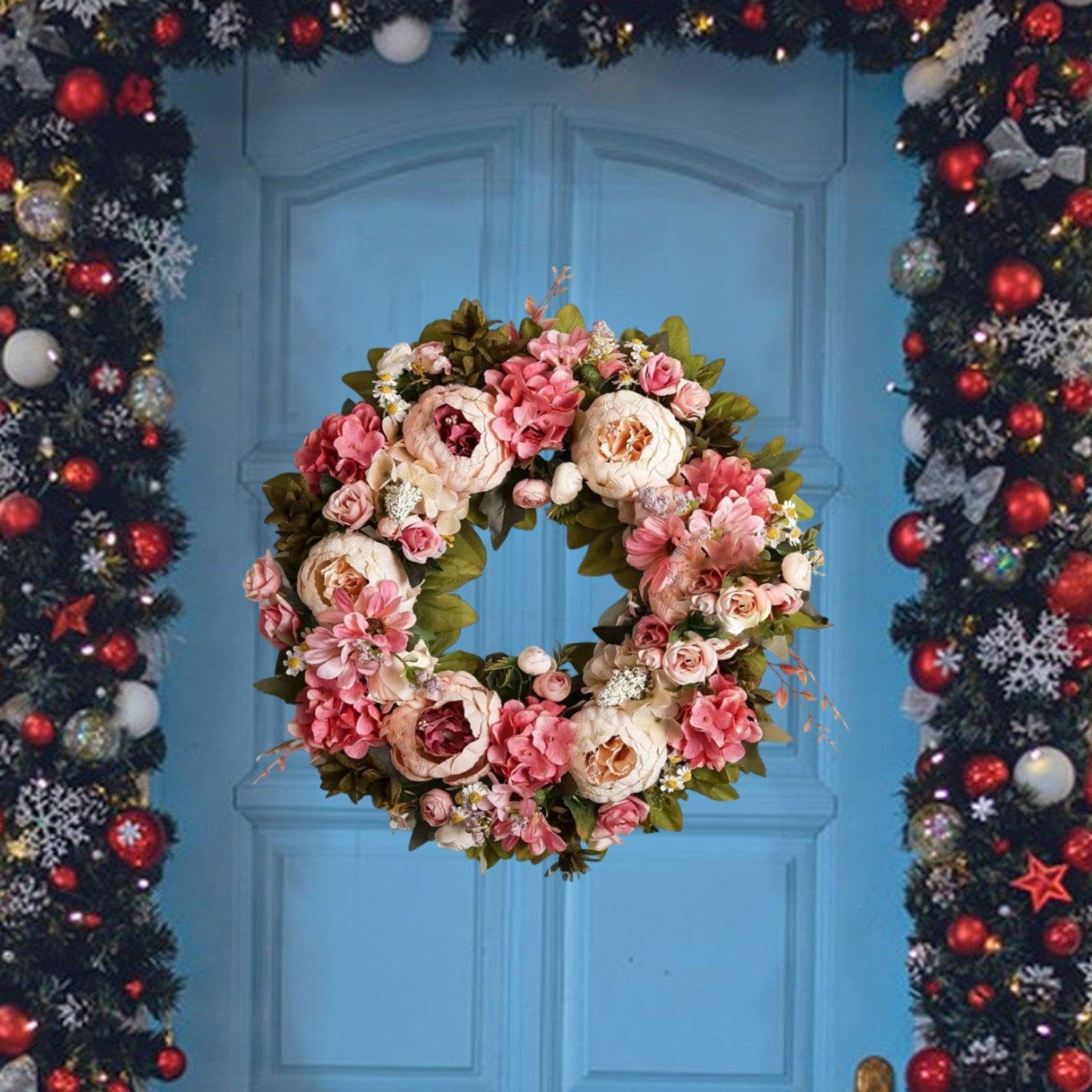 Ghirlanda Estiva Ornamentale, Ghirlanda Floreale per Celebrazioni, Finestra,