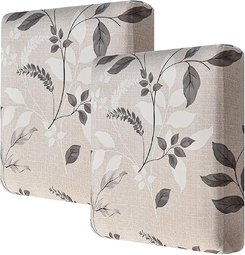 KRFOONN Paquete de 2 fundas de cojín impresas para sofá, fundas elásticas de repuesto para cojines de asiento de sillón, protector de muebles