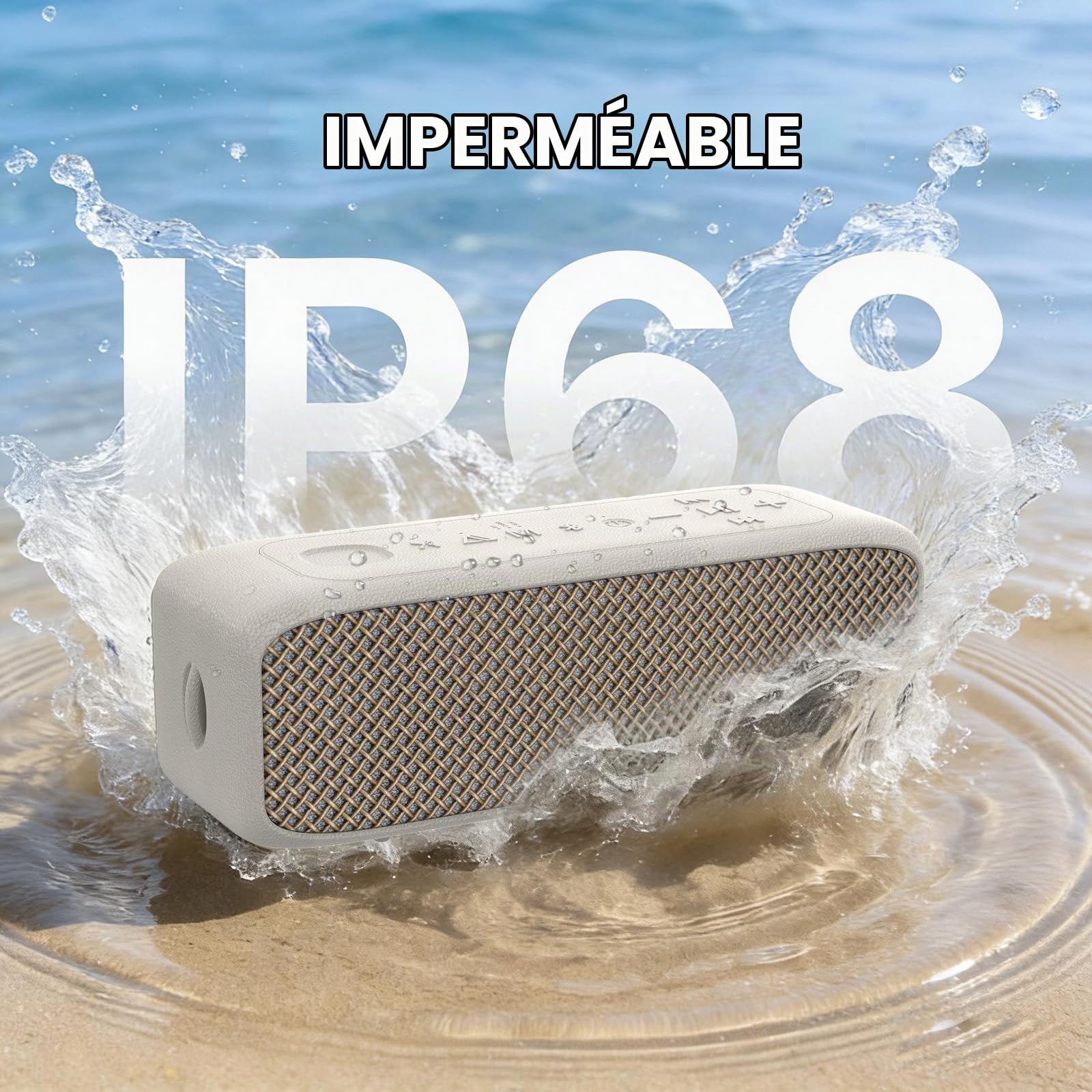 NOBIS Enceinte Bluetooth 20W IP68 Étanche Bluetooth 6.0 Portable