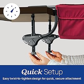 Chicco Caddy Hook-On Chair, Portable High Chair for Babies and Toddlers, for Children up to 37 lbs., Lightweight, Compact Fold | Black/Black