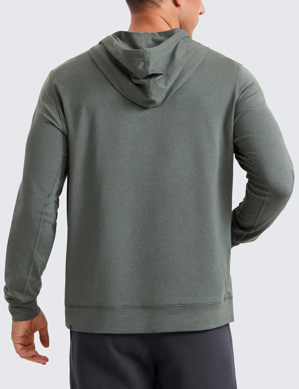 CRZ YOGA Cloud Jersey Pullover Hoodies for Men - Casual Workout Long Sleeve Basic Hooded Sweatshirts with Pocket - Image 2