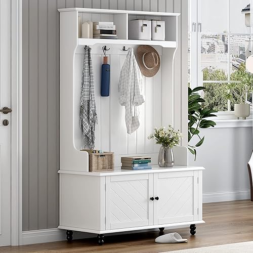built in entryway bench and coat rack