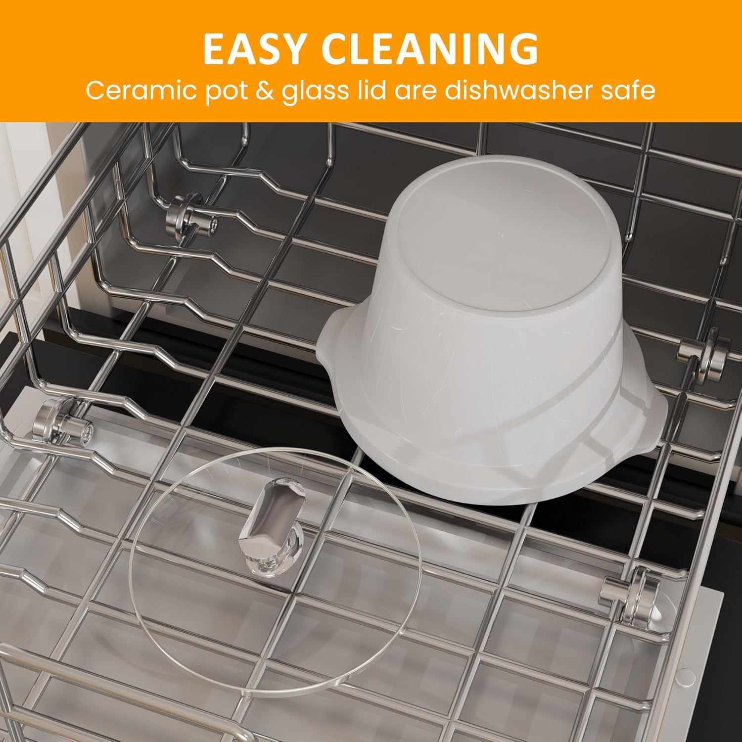 Sunvivi 2 Quart Slow Cooker, Small Slow Cooker with Removable Ceramic Pot, Food Warmer with 3 Heating Settings & Dishwasher Safe Glass Lid, Pink