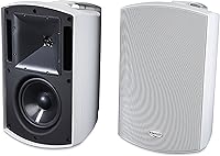 Klipsch AW-650 All-Weather Outdoor Speakers Pair - White, 6.5" IMG Woofer, Tractrix Horn Tweeter for Patio Pool