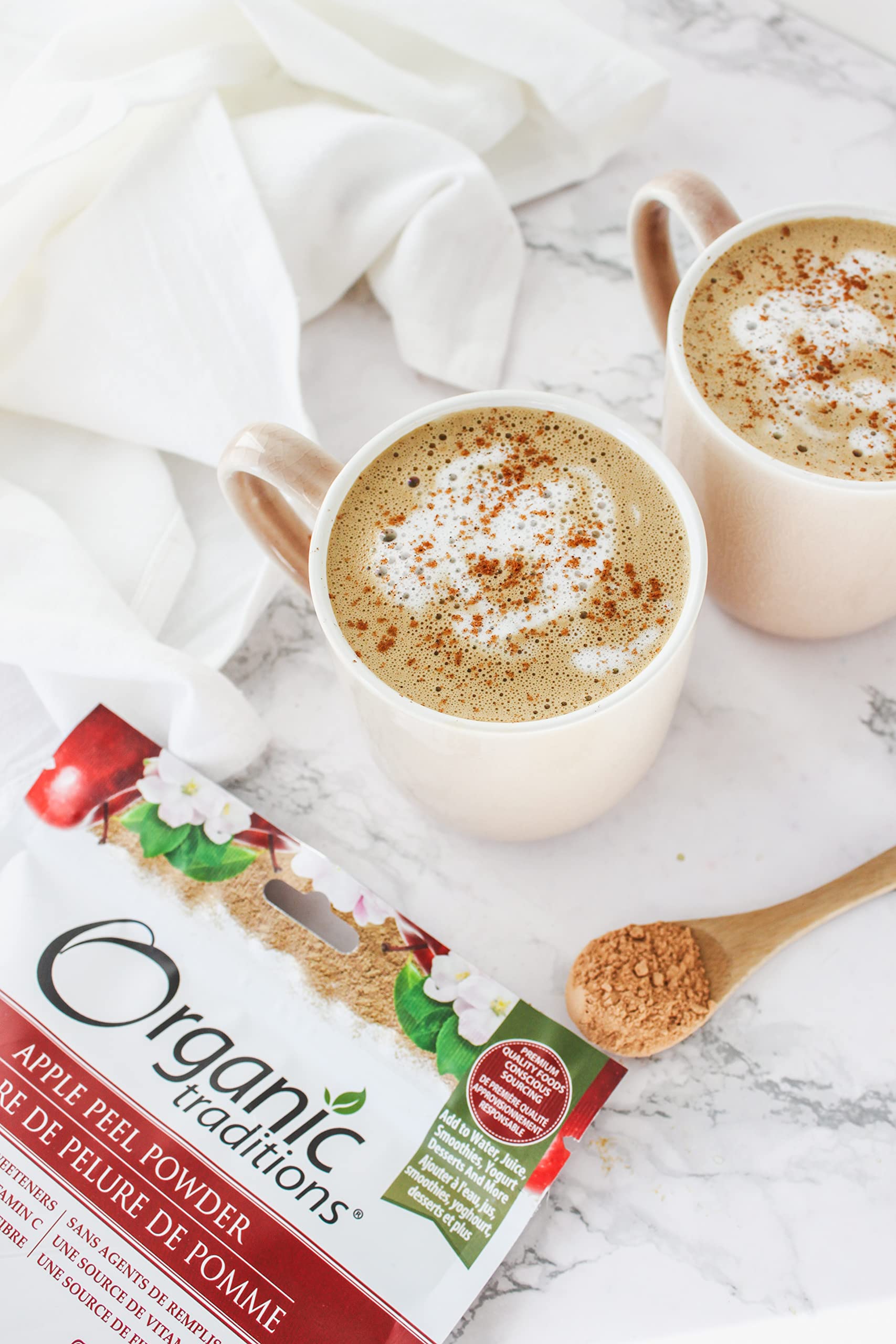 Organic Traditions Organic Apple Peel Powder Organic Apple Powder, Vegan Non-GMO Powdered Fruit, 3.5oz (100g)