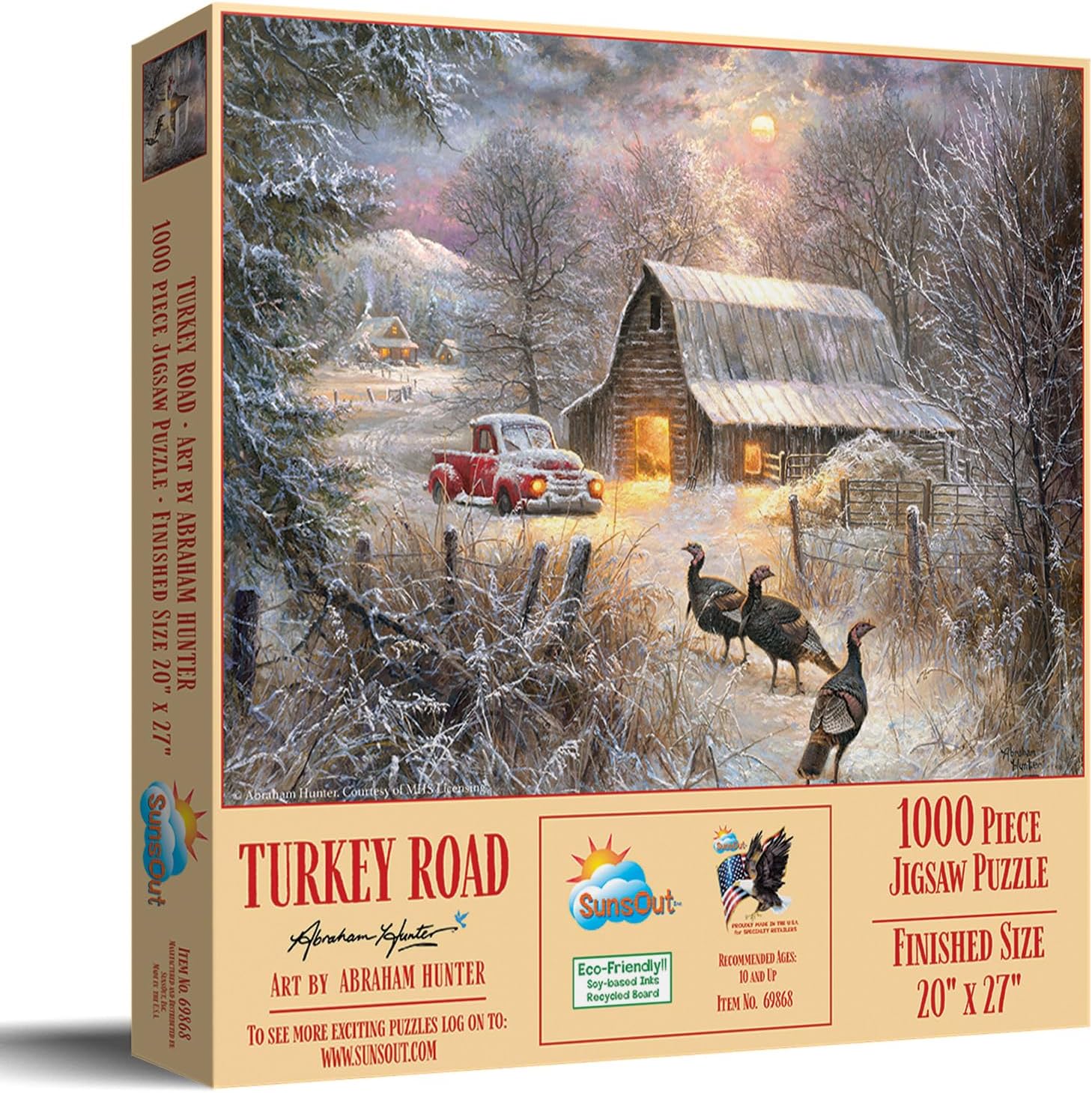 SUNSOUT INC - Turkey Road - 1000 pc Jigsaw Puzzle by Artist: Abraham Hunter - MPN# 69868
