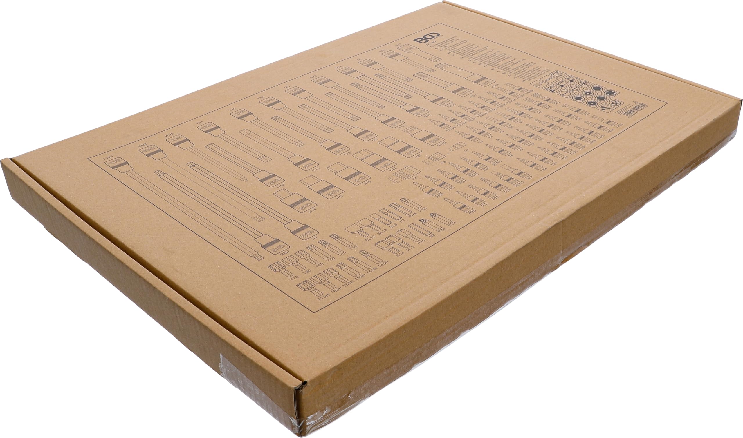 BGS 4017 | Modulo per carrelli portautensili 3/3: inserti e chiavi a bussola | 104 pz.