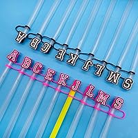 Vista 6 de 3 tapas de popote para Stanley Cup de 30 y 40 onzas, reutilizable, 0.394 in, tapa protectora de popote con 2 dijes de letras iniciales