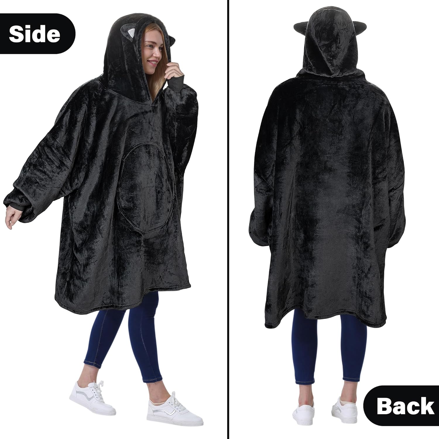 Catalonia Oversized Blanket Hoodie Sweatshirt, Comfortable Wearable Sherpa Pullover,Gift for Her - Image 7