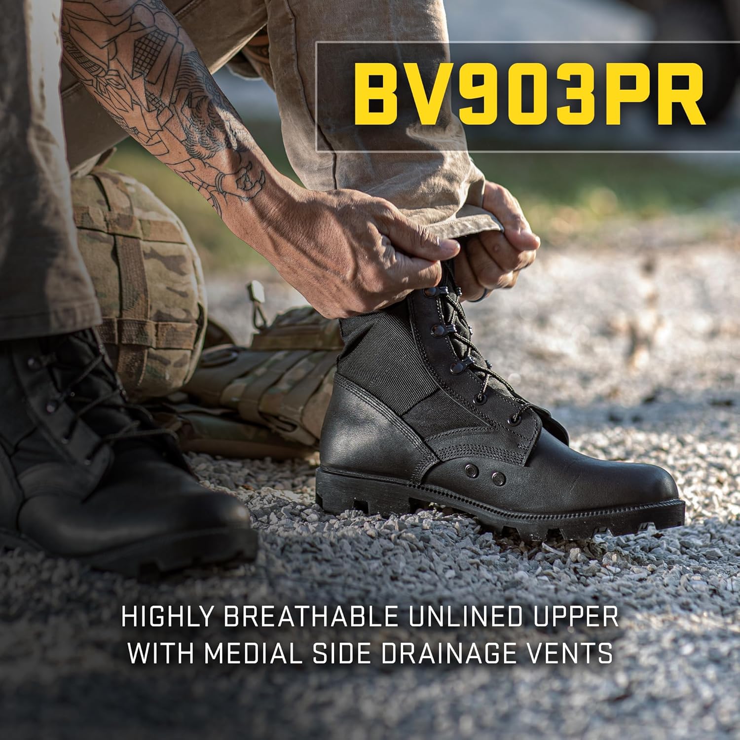 Belleville Men's 8" Canopy Jungle Boot - Breathable Tactical Boots - Shock-Absorbing Military Footwear - Panama Outsole Shoes - Full-Grain Cattlehide Leather - Soft-Toe Style - Low Heel Construction - Image 4