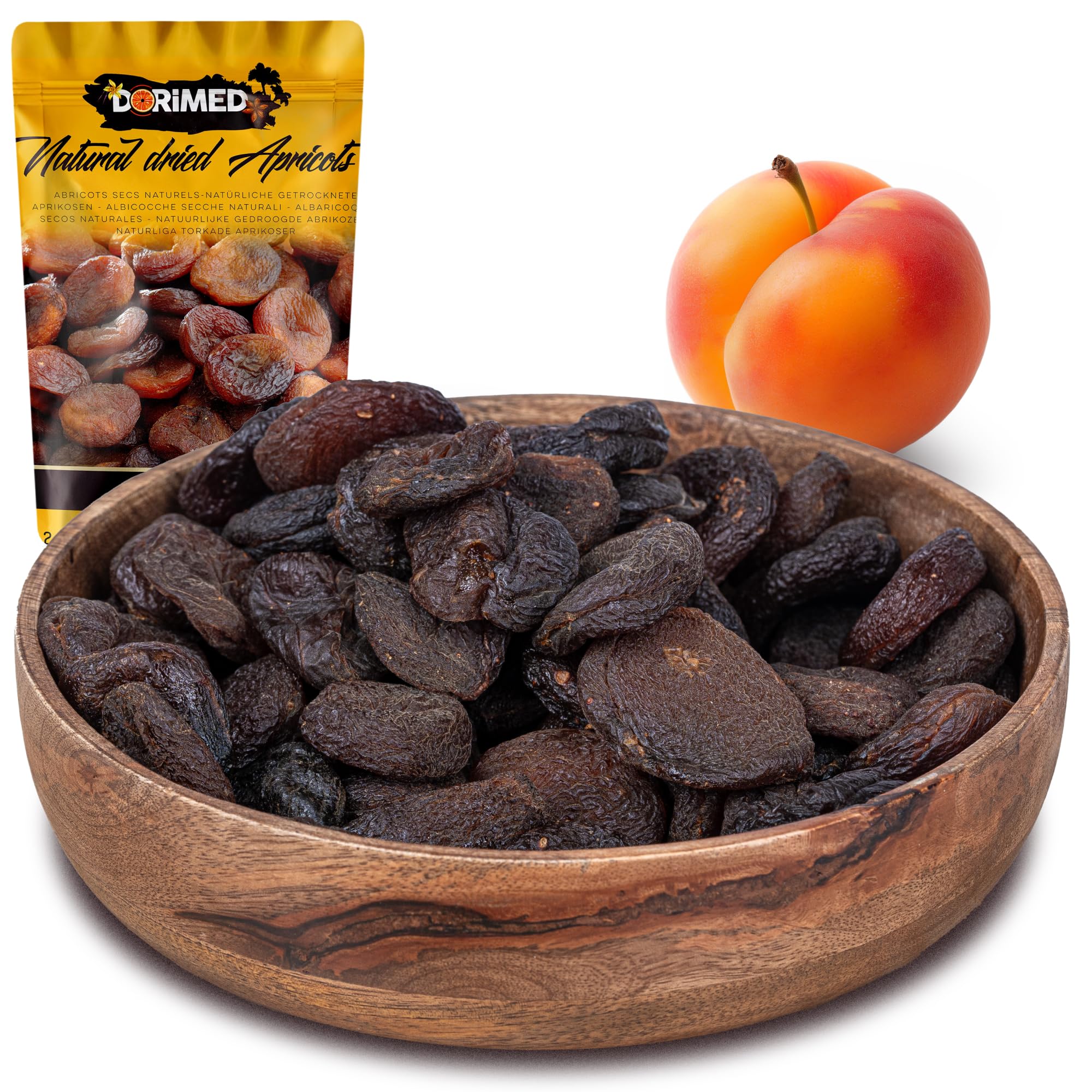 Dried Apricots 1 kg I Dehydrated Apricots 2.2 Lbs I Natural Apricots from Turkey I Unsulphured Apricot 2.2 Lbs I Resealable Bag I Dorimed