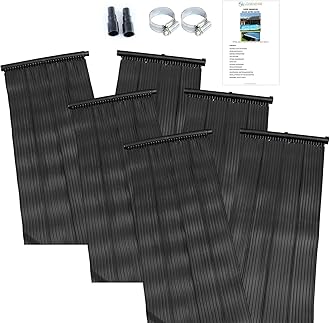 LOWENERGIE Solar Thermal Swimming Pool Heating Mat Hot Water Free Energy Saving Sun Pool Heater Kit Warm. Mat only (3, 0.66 x 6M)