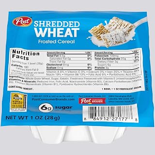 Post Shredded Wheat Frosted Cereal, 1 Ounce -- 96 per case.