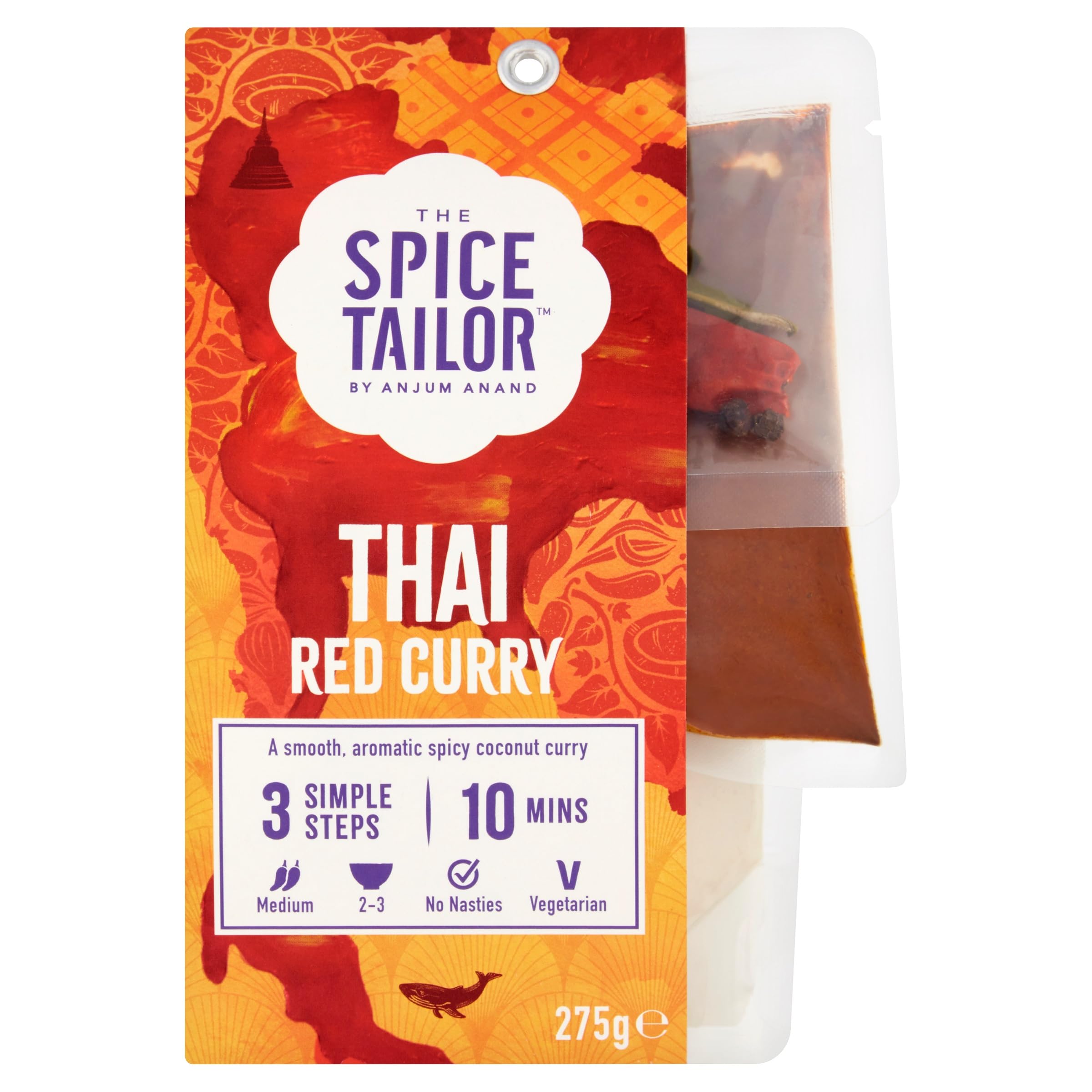 The Spice Tailor Kit de comida de salsa de curry rojo tailandés, 275 g (paquete de 5)