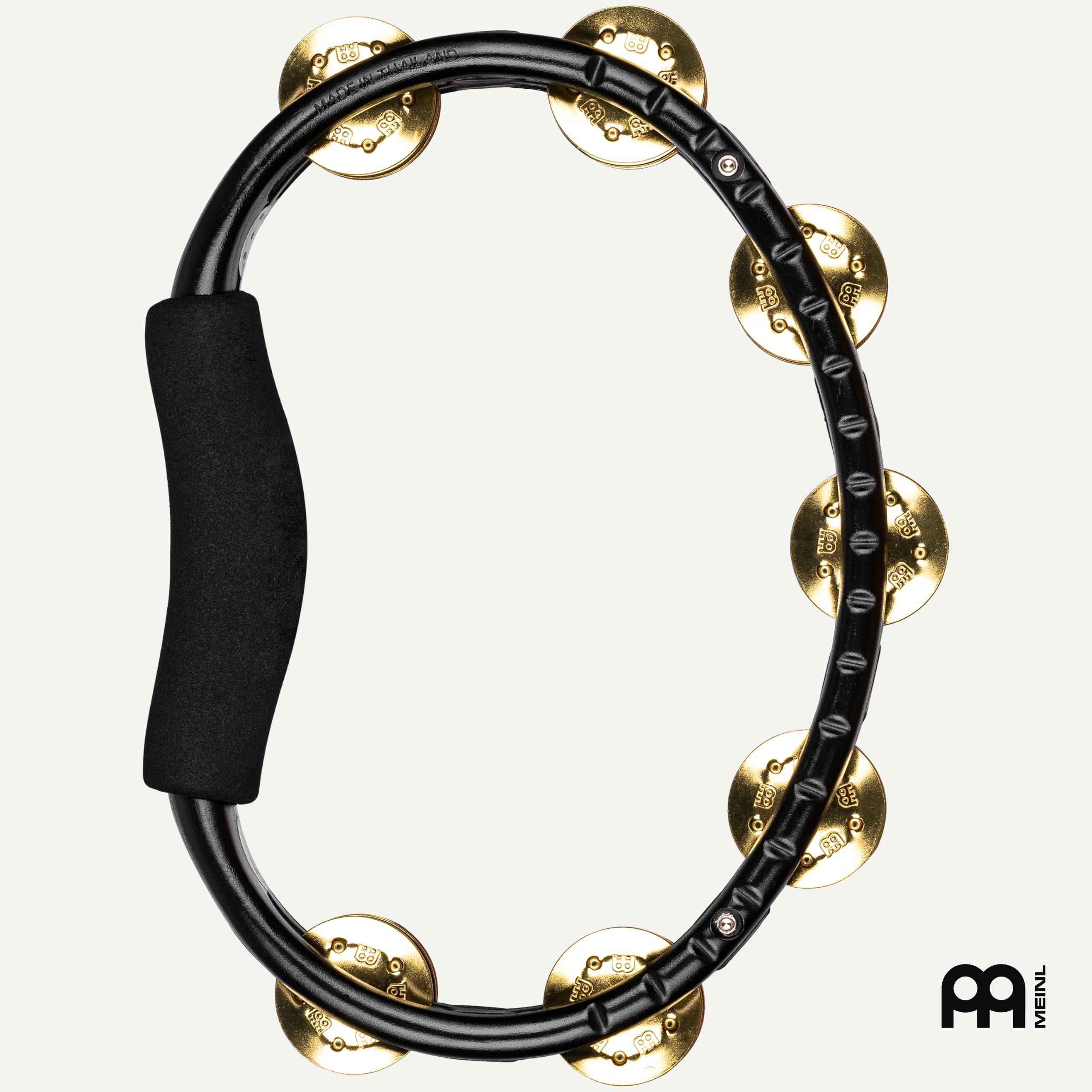 Meinl Hand Tambourine TMT1B-BK, Brass Jingles - Tamburyn