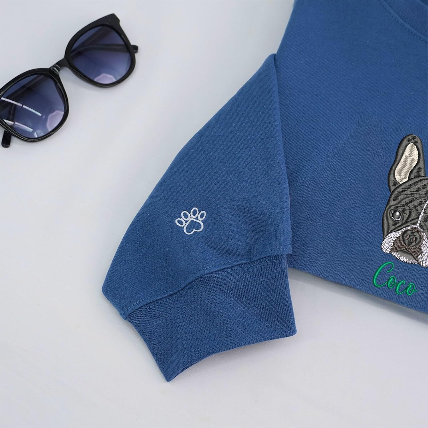 COUPLEHOODIES Personalized Dog Mom Sweatshirt for Women with Pet Portrait – Gift for Dog Mom, Birthday, or Christmas