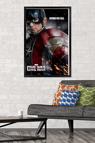 Miniatura 2 de Trends International Marvel Cinematic Universe Capitán América Guerra civil Shield Reflection - Póster de pared de una hoja, 22.375 x 34