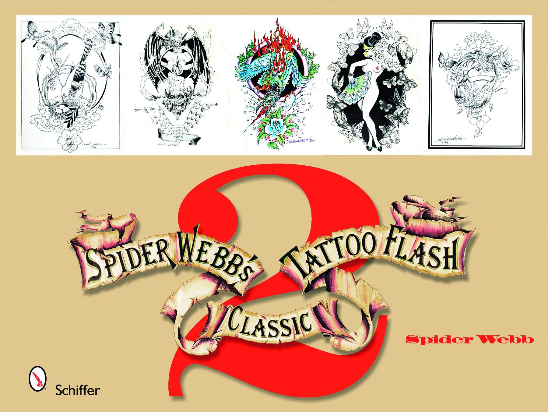 Livre Spider Webb's Classic Tattoo Flash 2 recueil d'art vintage premium