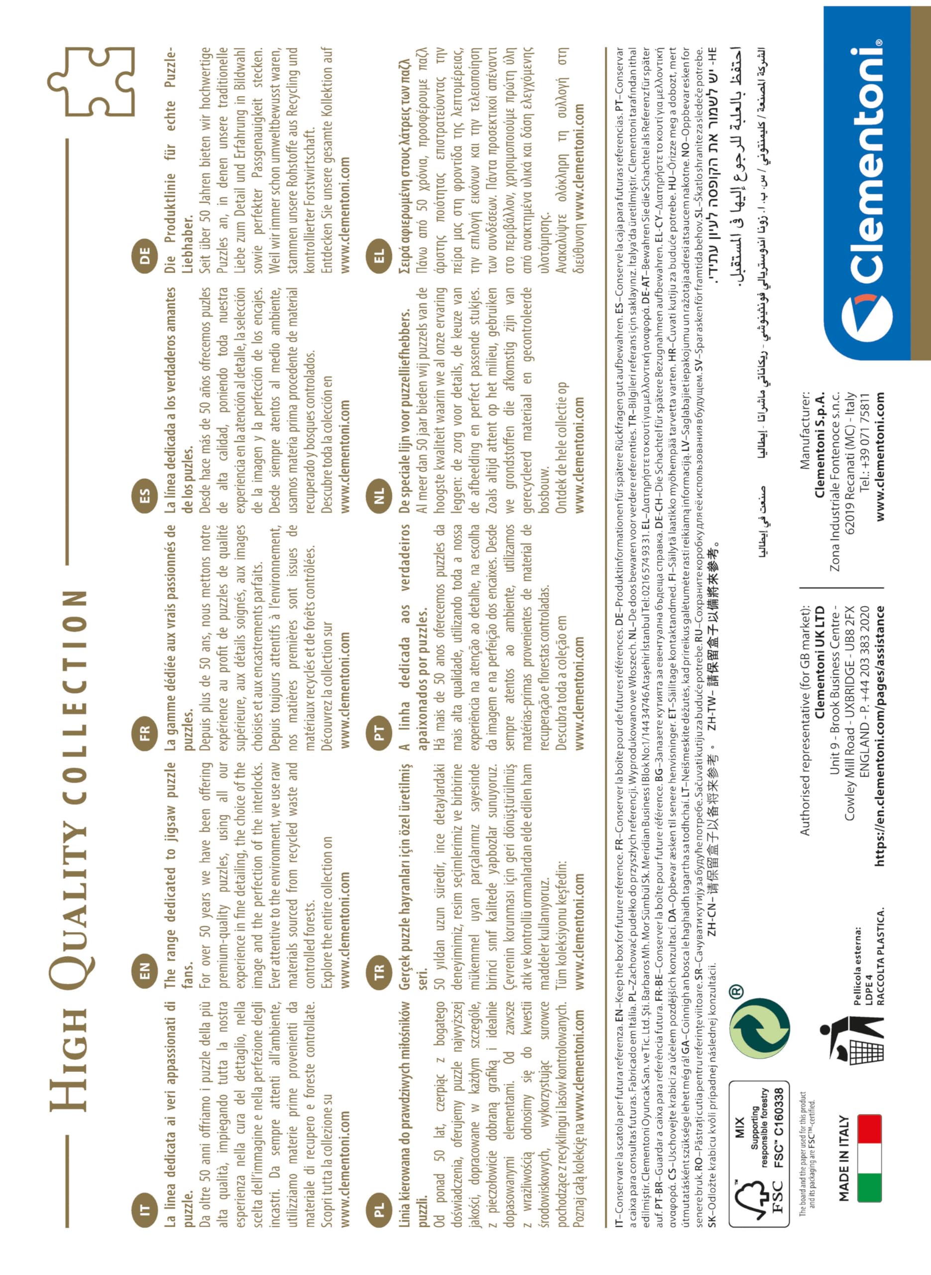 Clementoni Puzzle Neuschwanstein, 1500 Sztuk, Plakat w Zestawie, Puzzle Dla Dorosłych w Wieku 14-99 Lat, Prezent Dla Mężczyzn/Kobiet, Ilustracja, Wyprodukowano we Włoszech - 31716