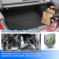 Vista 7 de Civic Cargo Liner - Alfombrilla para maletero para Honda Civic 2006-2011, alfombrilla de carga para todo tipo de clima para accesorios cívicos