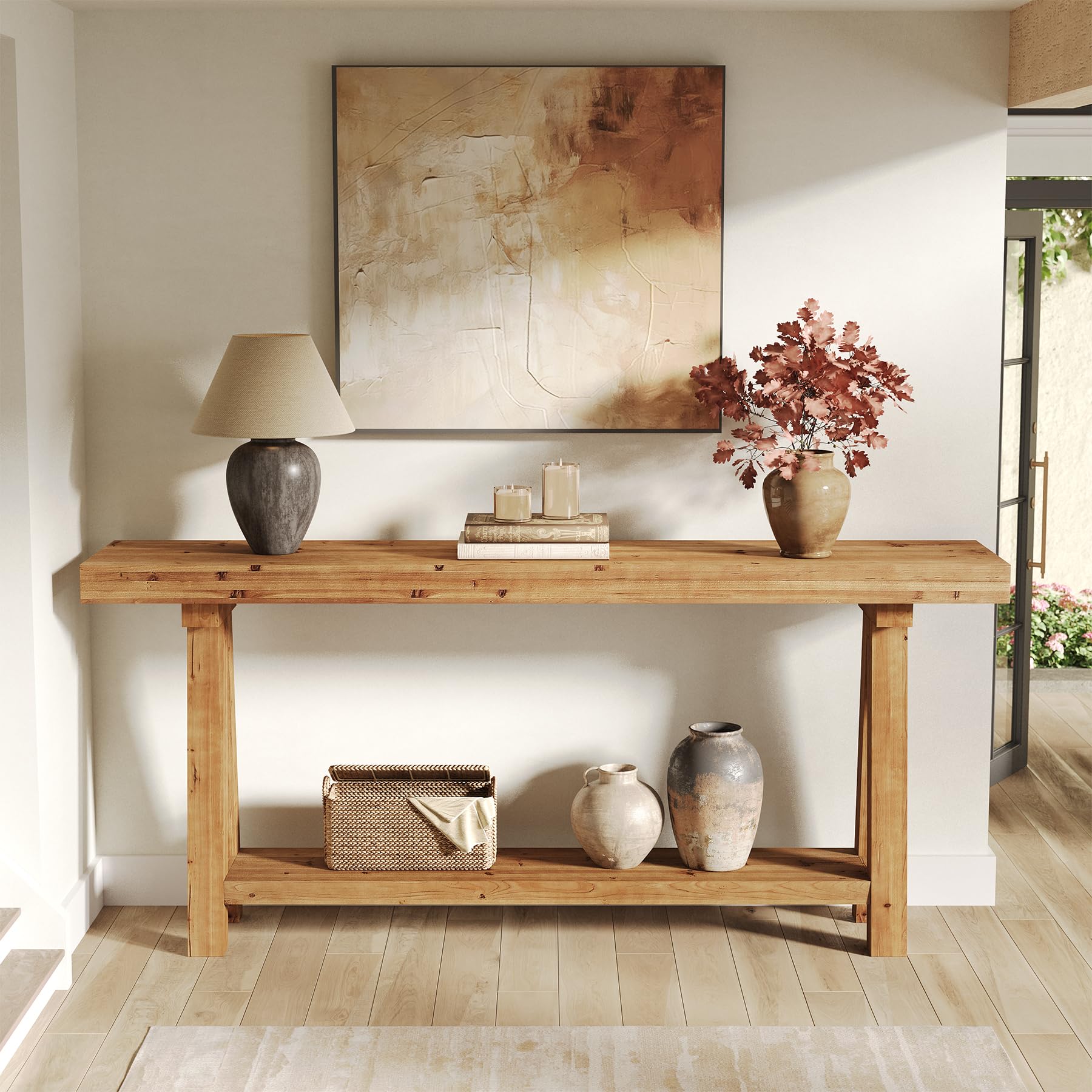 Amazon.com: TRIBEWOOD 70.9-Inch Solid Wood Console Table for