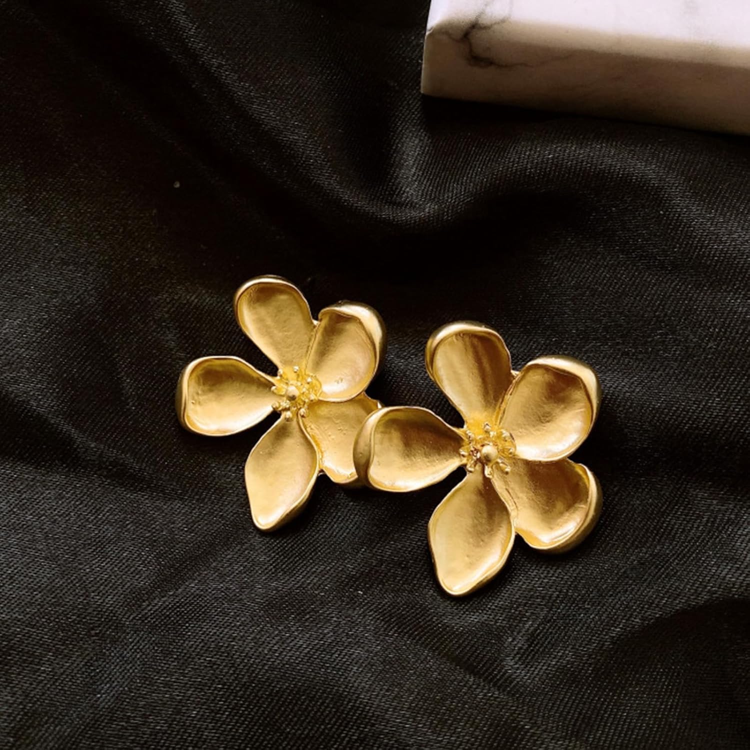 Flower Earrings Gold Dangle Statement Large Big Floral Earrings for Women Unique Floral Jewelry Summer Dresses Party Prom Beach Vacation Accessories Trendy Jewelry Gifts - Image 7