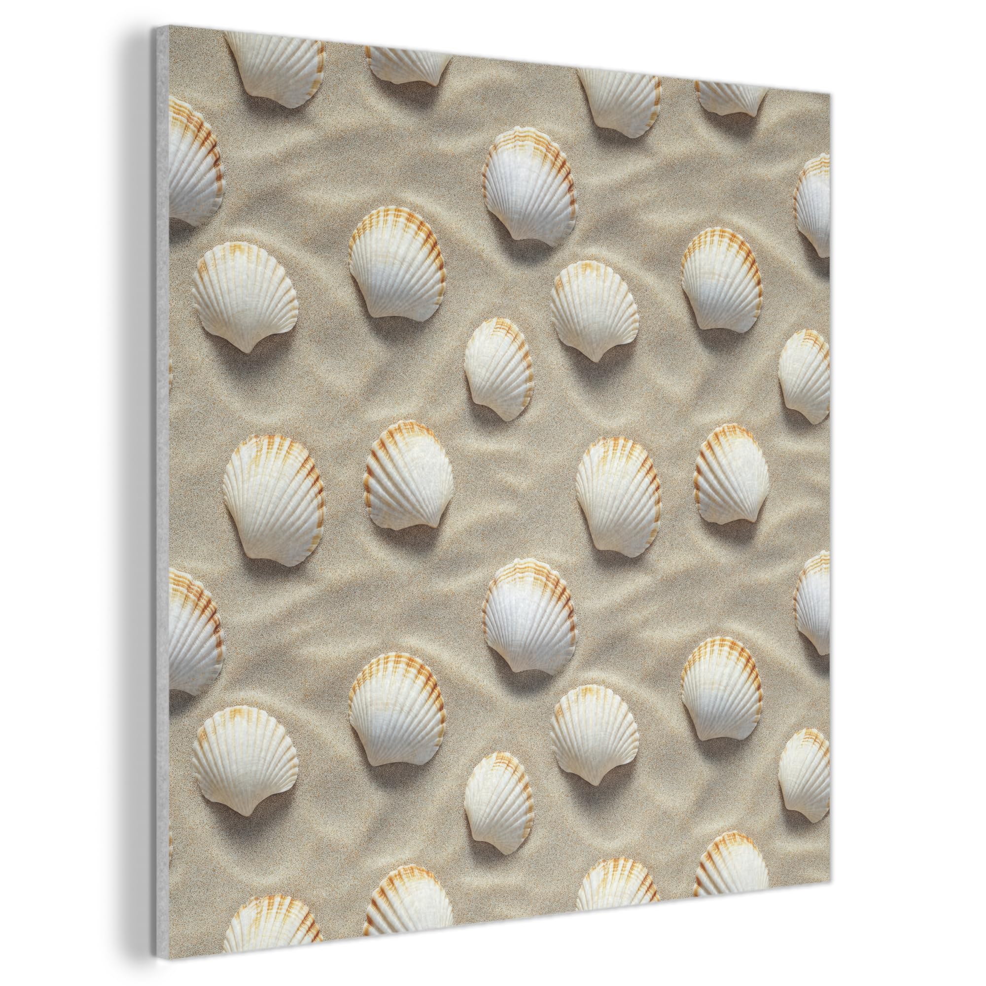 MuchoWow© Felt Panel 50x50 cm Room Style Piece Wallfillers Visual Display Decoration Wall Art Shells - Sand - Maritime