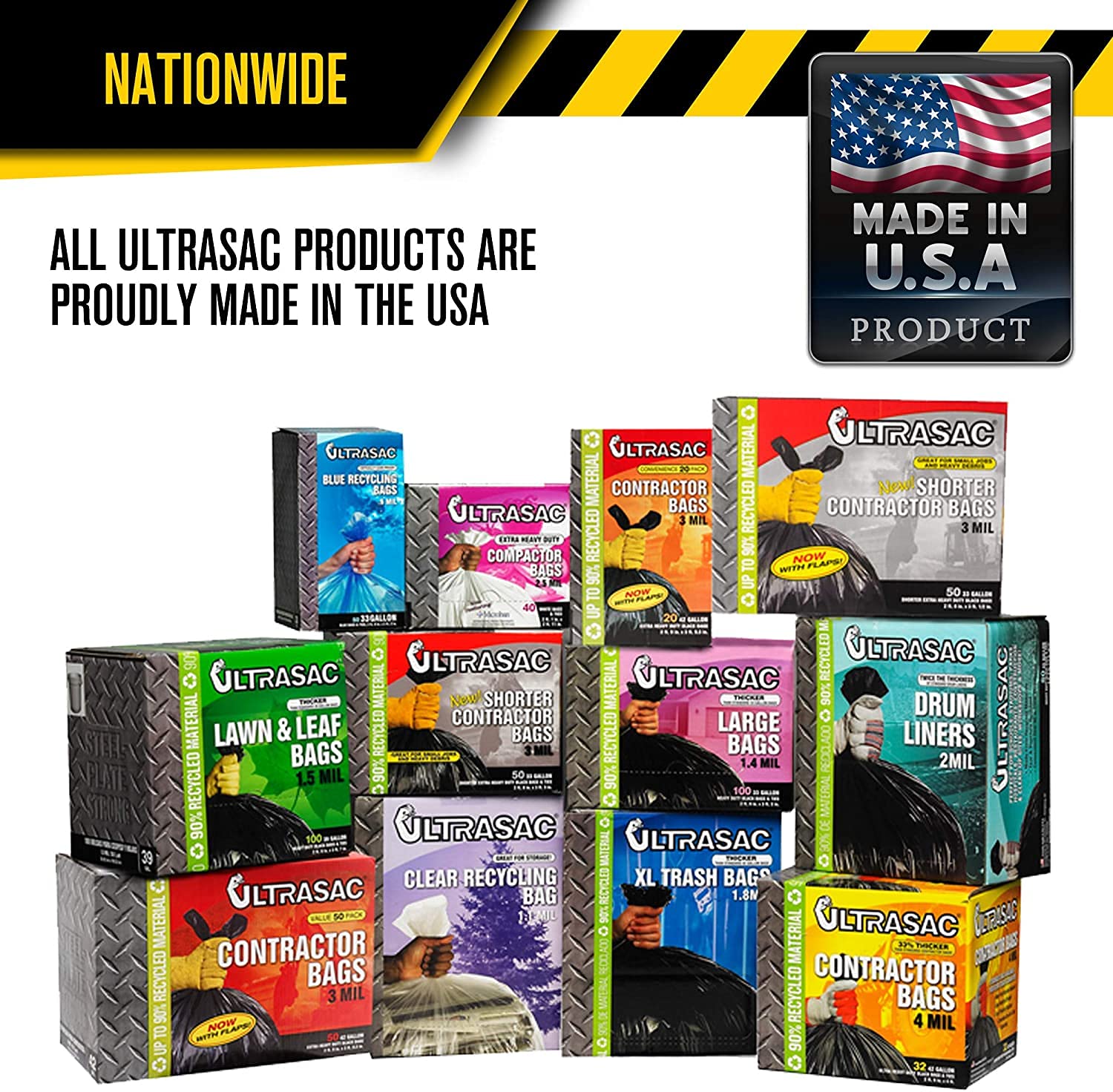 🔥 Crаzу Dеаlѕ Ultrasac Heavy Duty Contractor Bags (Value 50 Pack/w Ties), 42 Gallon, 2'9 X 4' - 3 MIL Thick Large Black Industrial Garbage Trashbags for Construction and Commercial use