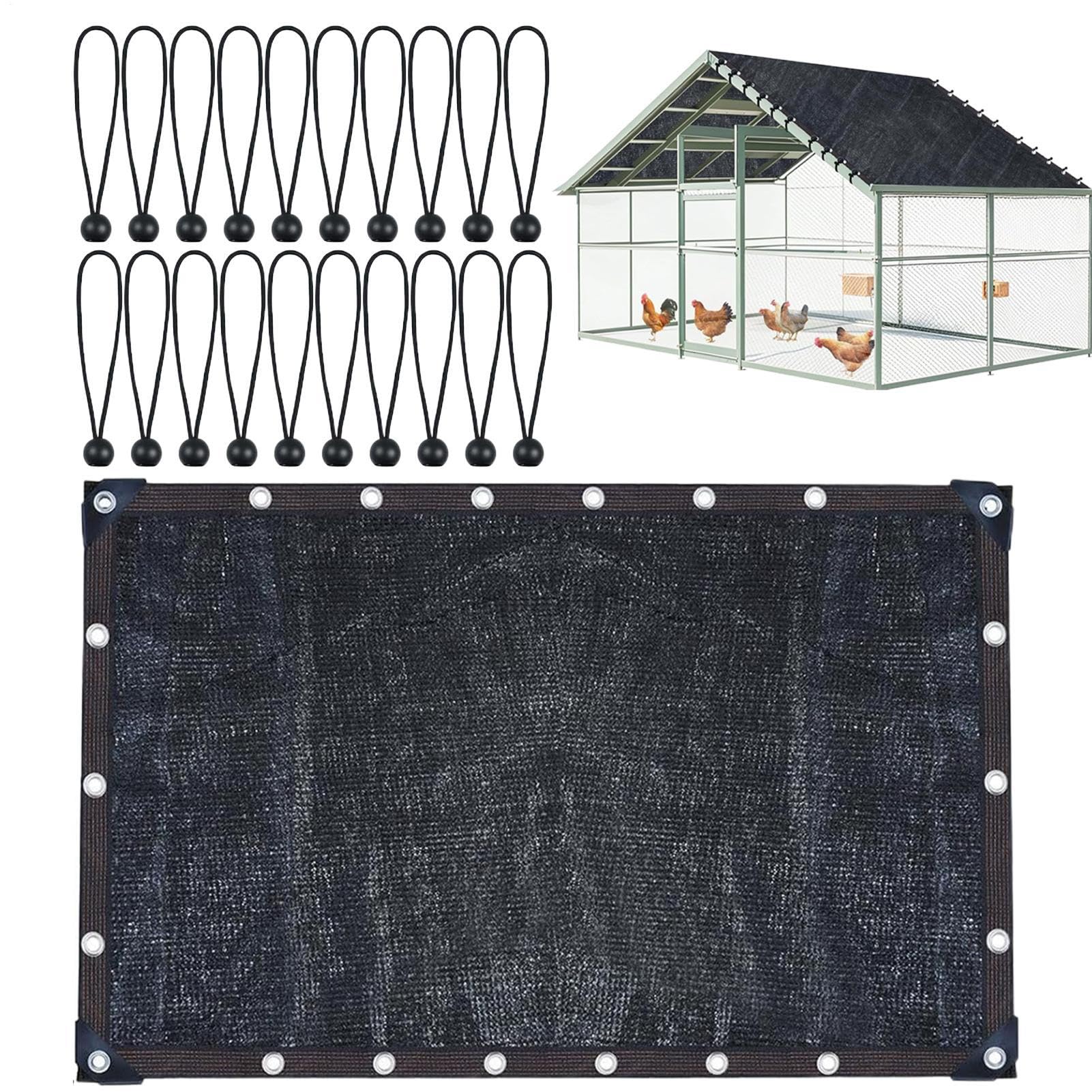Tela Per Pollaio | Copertura Della Gabbia Di Galline Con Cordino A Palline - Protezione UV Traspirante Rete Rete Per Portico Balcone Serra Giardino Patio Posteriore Cortile