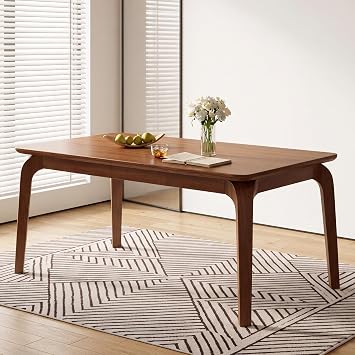 SinxkaanSolid Wood Rectangular Dining Table, EasyAssembly Kitchen Table