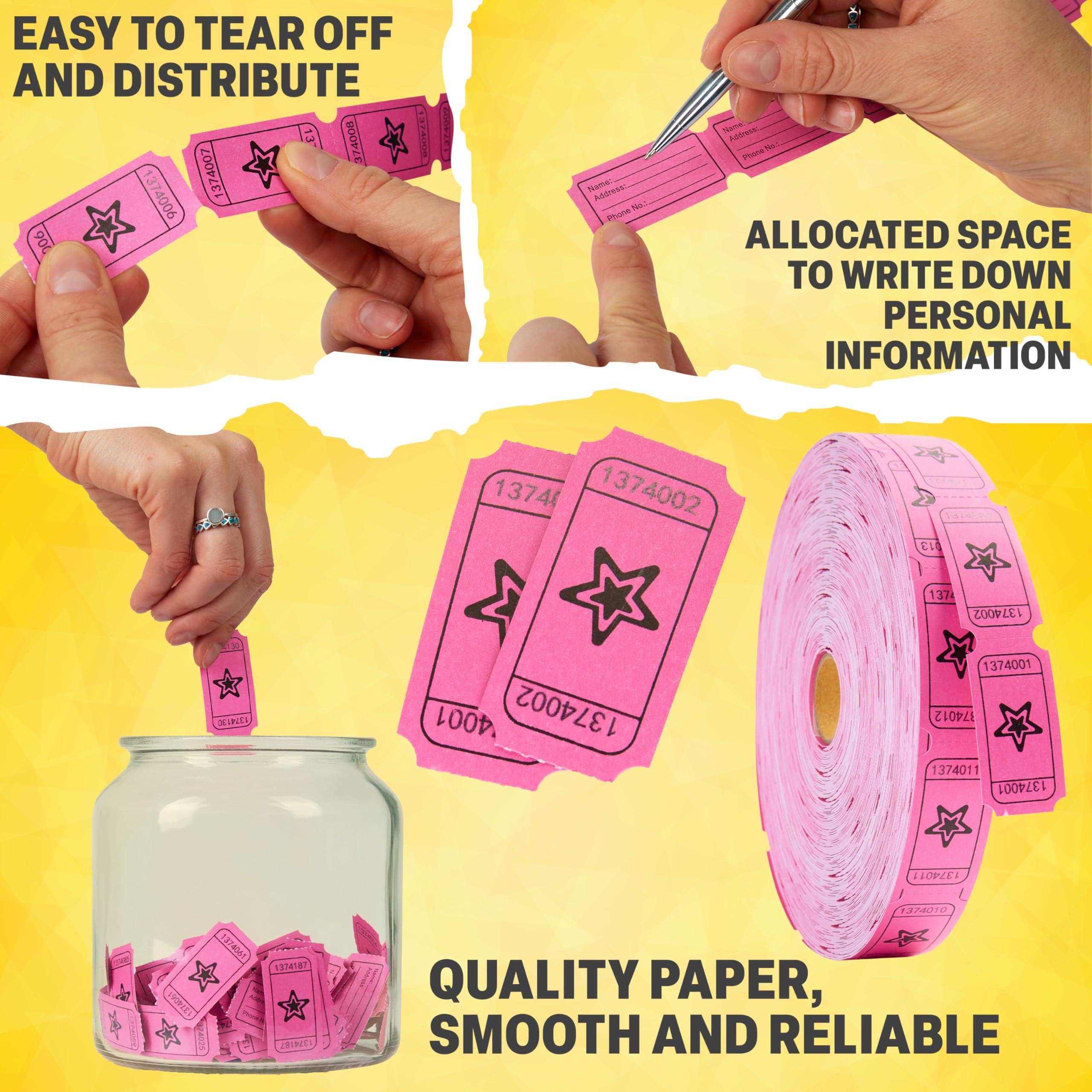 KreativeKraft Bingo Game Set or Accessories for Teens & Adults, Raffle Tickets, Tear Dabbers, Markers, Books, Counters - Image 3