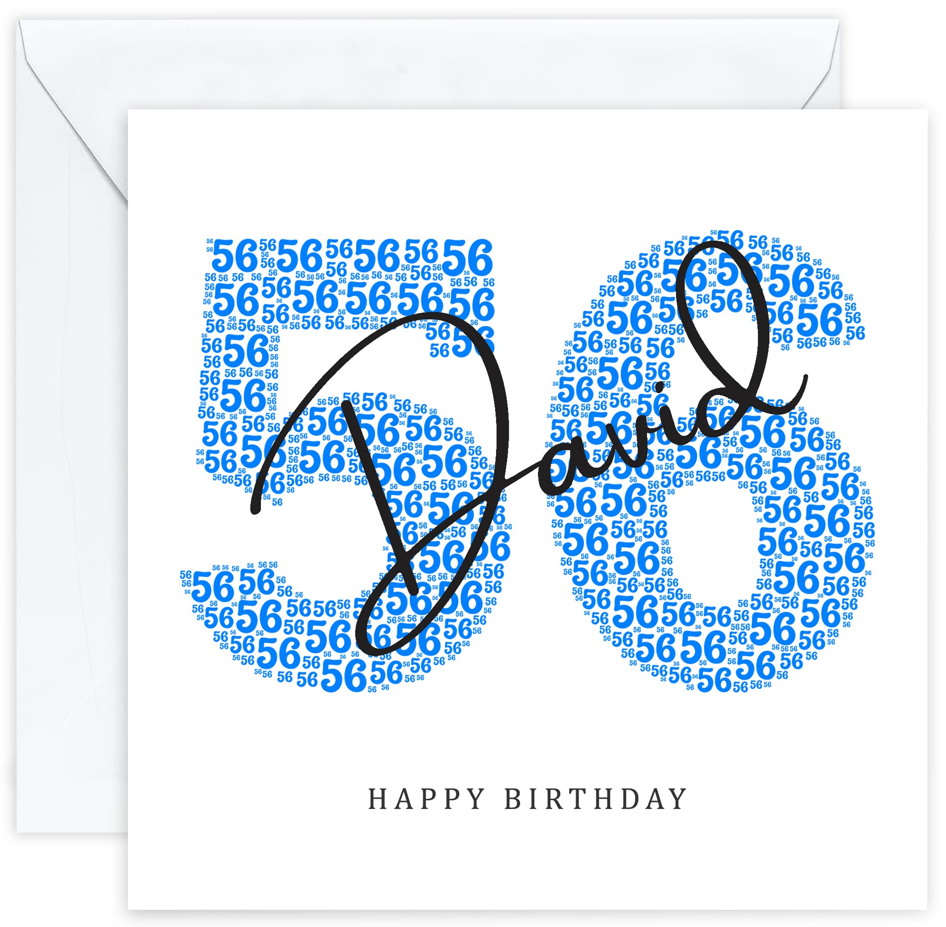 Personalised 56th Birthday Card - Fifty Sixth Birthday Card for Fifty Six 56 Year Old Men Dad Son Husband Father Uncle Brother Him (Age 56) — image 1
