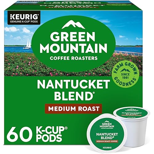 Green Mountain Coffee Roasters Nantucket Blend, Keurig Single Serve K-Cup Pods, Medium Roast Coffee, 60 Count, (6 Packs of 10)