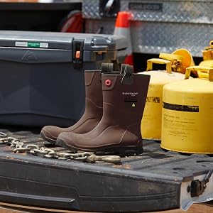Dunlop Purofort RigPro Full Safety, Men's 11" PU Steel Toe Industrial Work Boots, Brown,