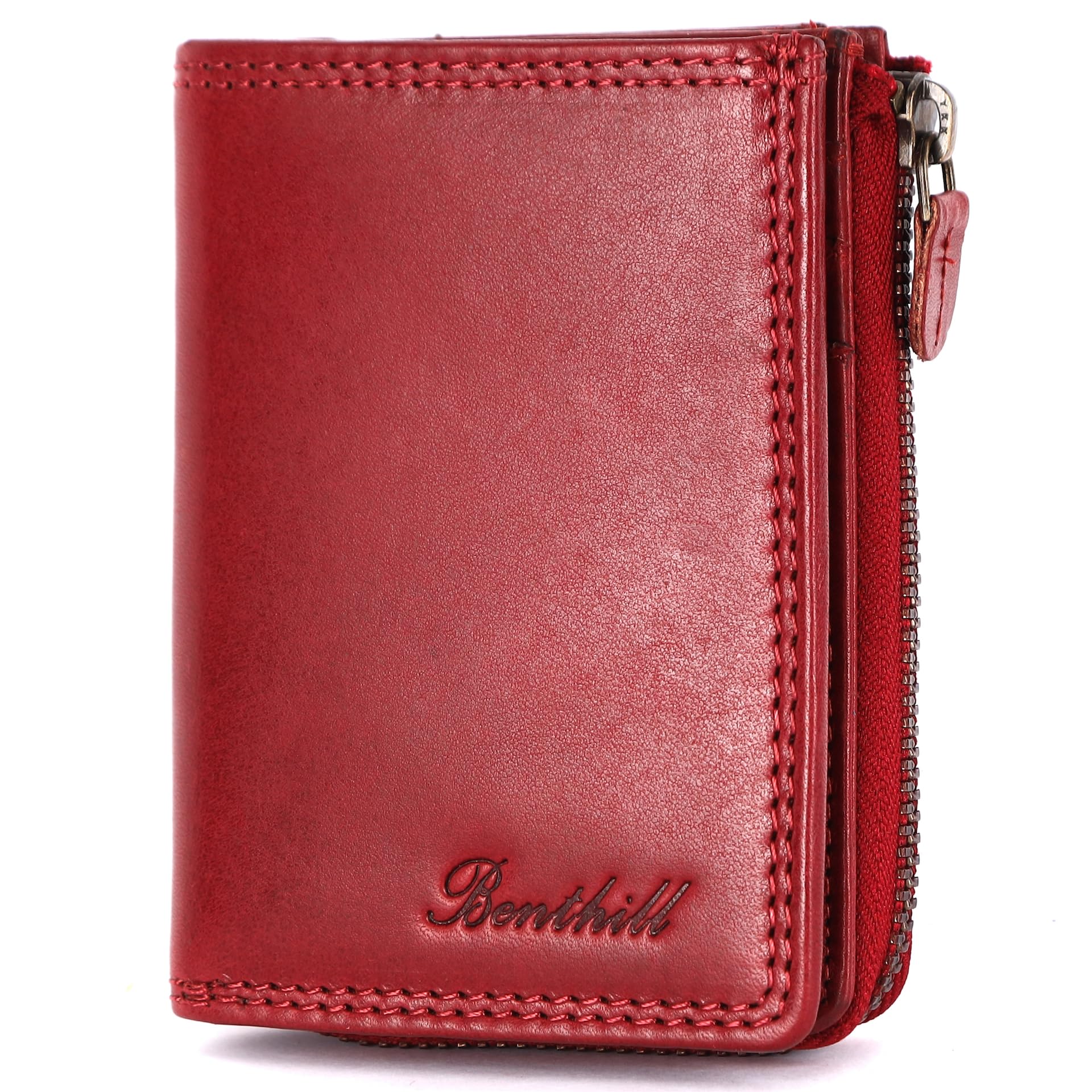 Benthill Geldbörse Klein Echt Leder RFID Damen & Herren – Slim-Wallet Portmonee
