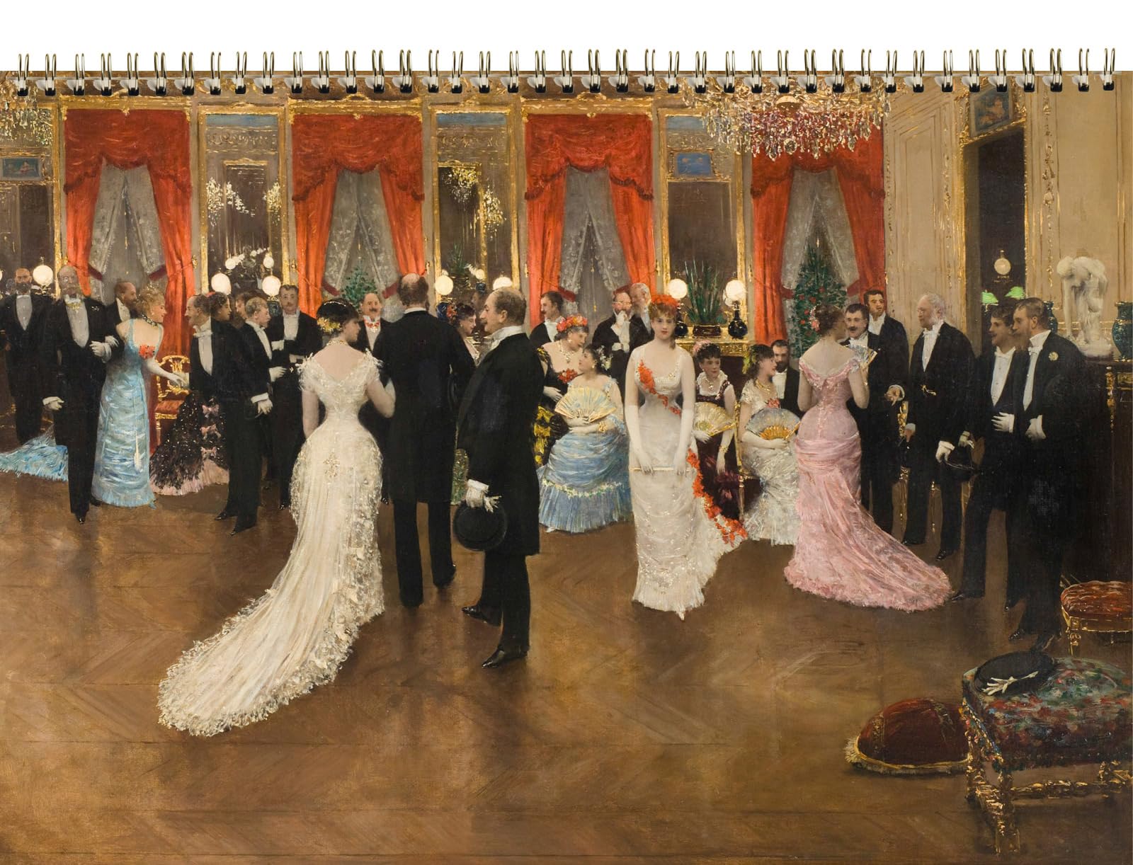 2026 Wall Calendar [12 pages 8"x12"] Victorian Night Life Vintage Dinner Ballet Museum Painting