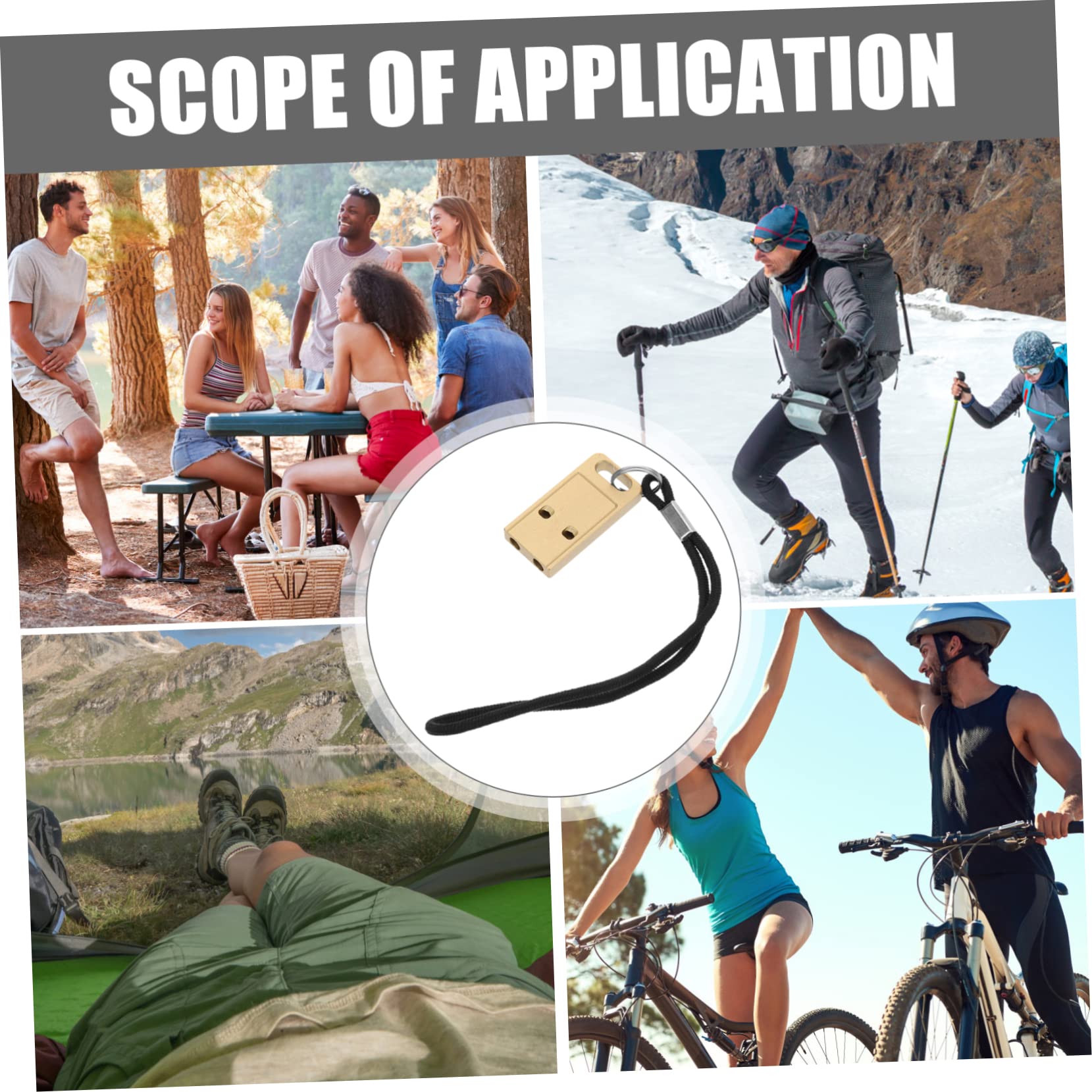 Emergency Survival Whistle with Lanyard Whistle for Outdoor Activities Training and Refereeing for Emergencies and Life Saving Situations