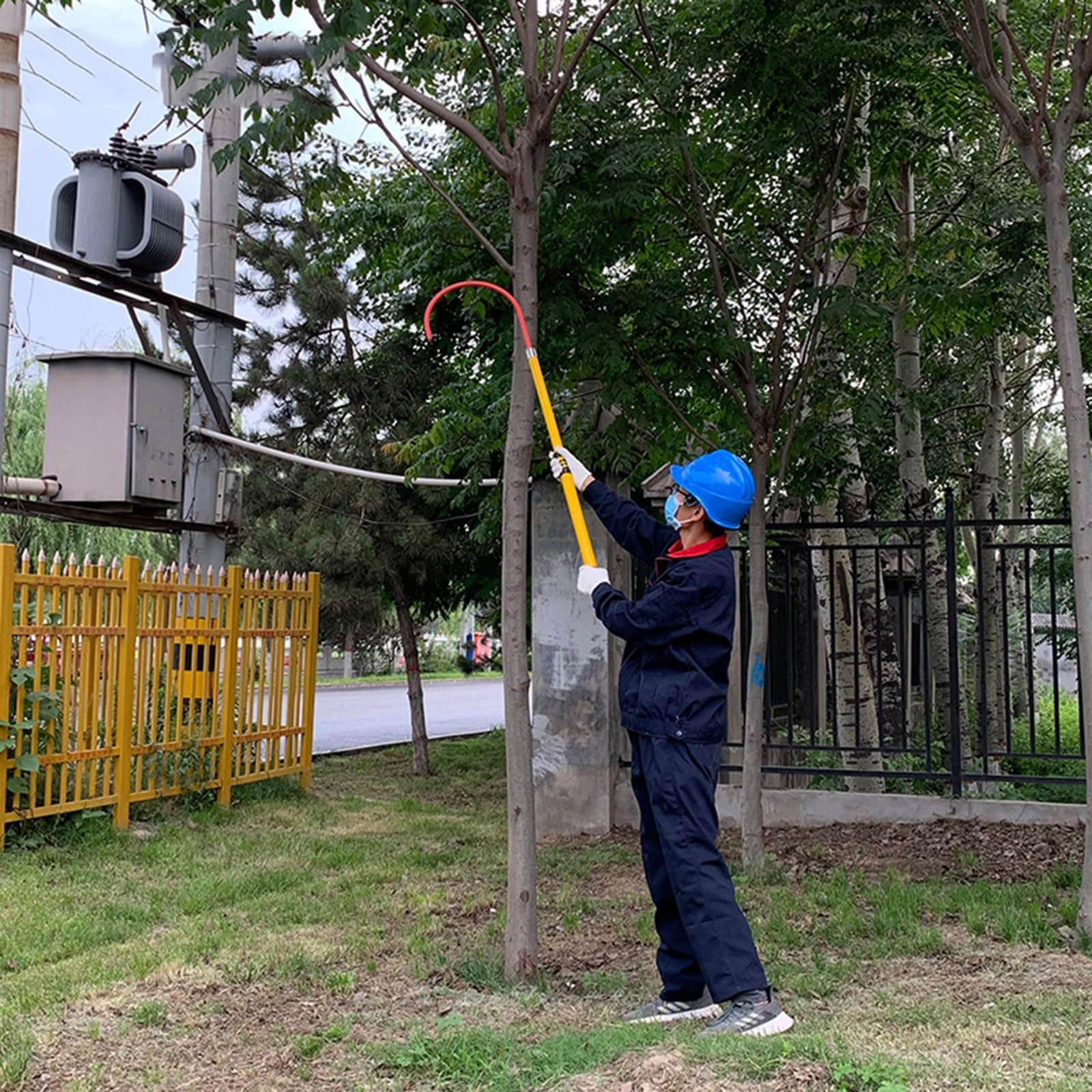 MZZKFC Lightweight Electrocution Emergency Rescue Sticks?High-Voltage Insulated Hook for Power Plant/Fire Electrician/Construction Sites, Insulated Rescue Hook(Pack of 1,78.7