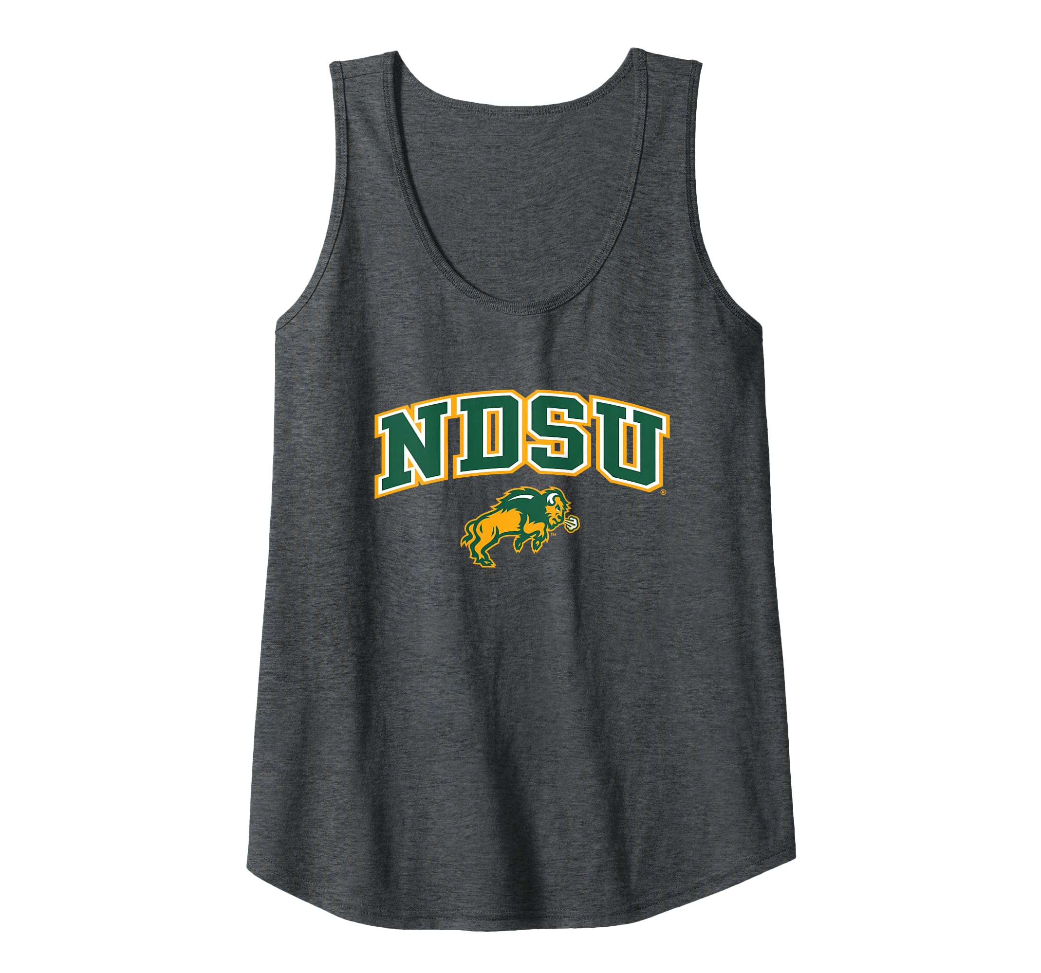 Womens North Dakota State Bison Womens Arch Over Dark Heather Tank Top