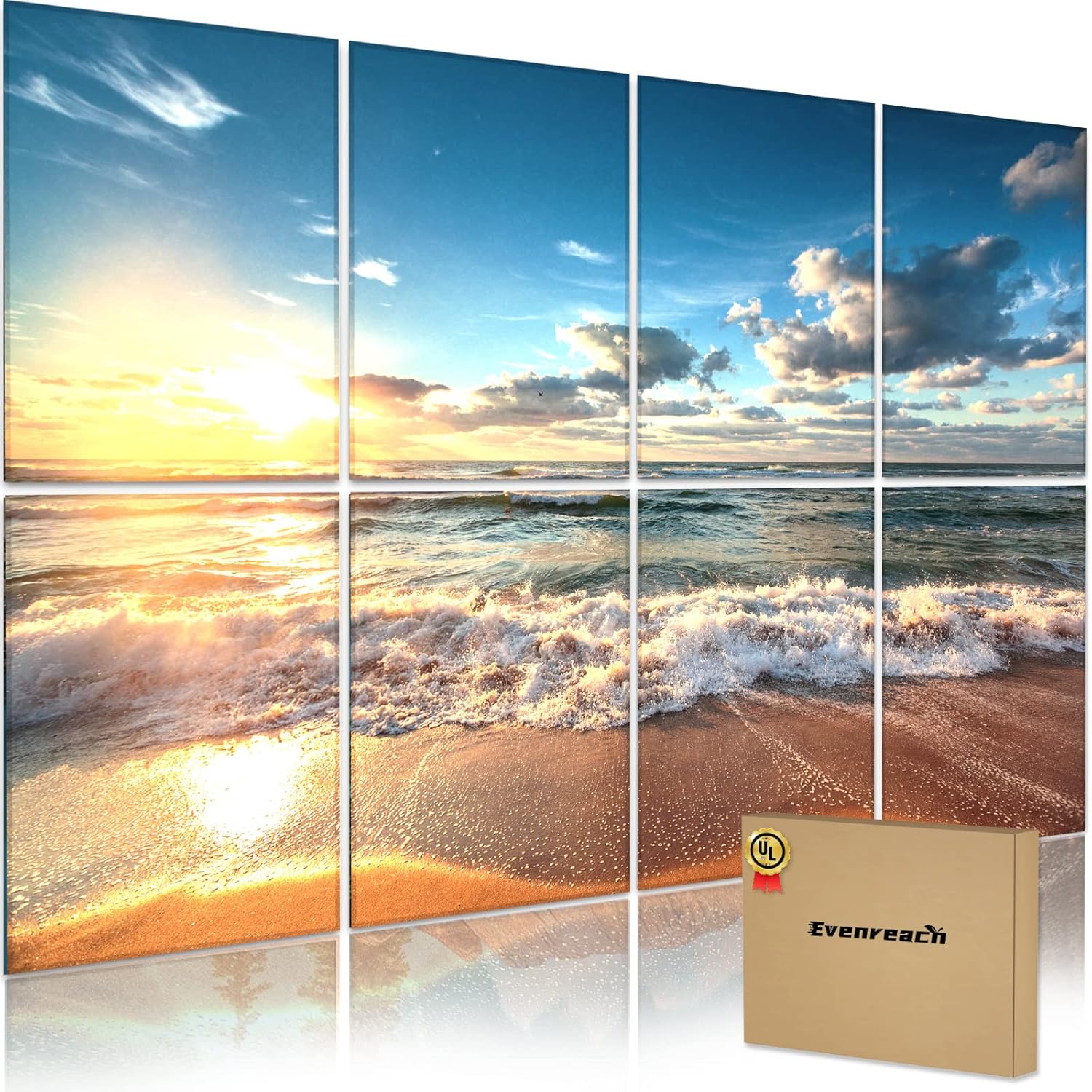 Evenreach 8 Pack Art Acoustic Panels Soundproof Wall Panels