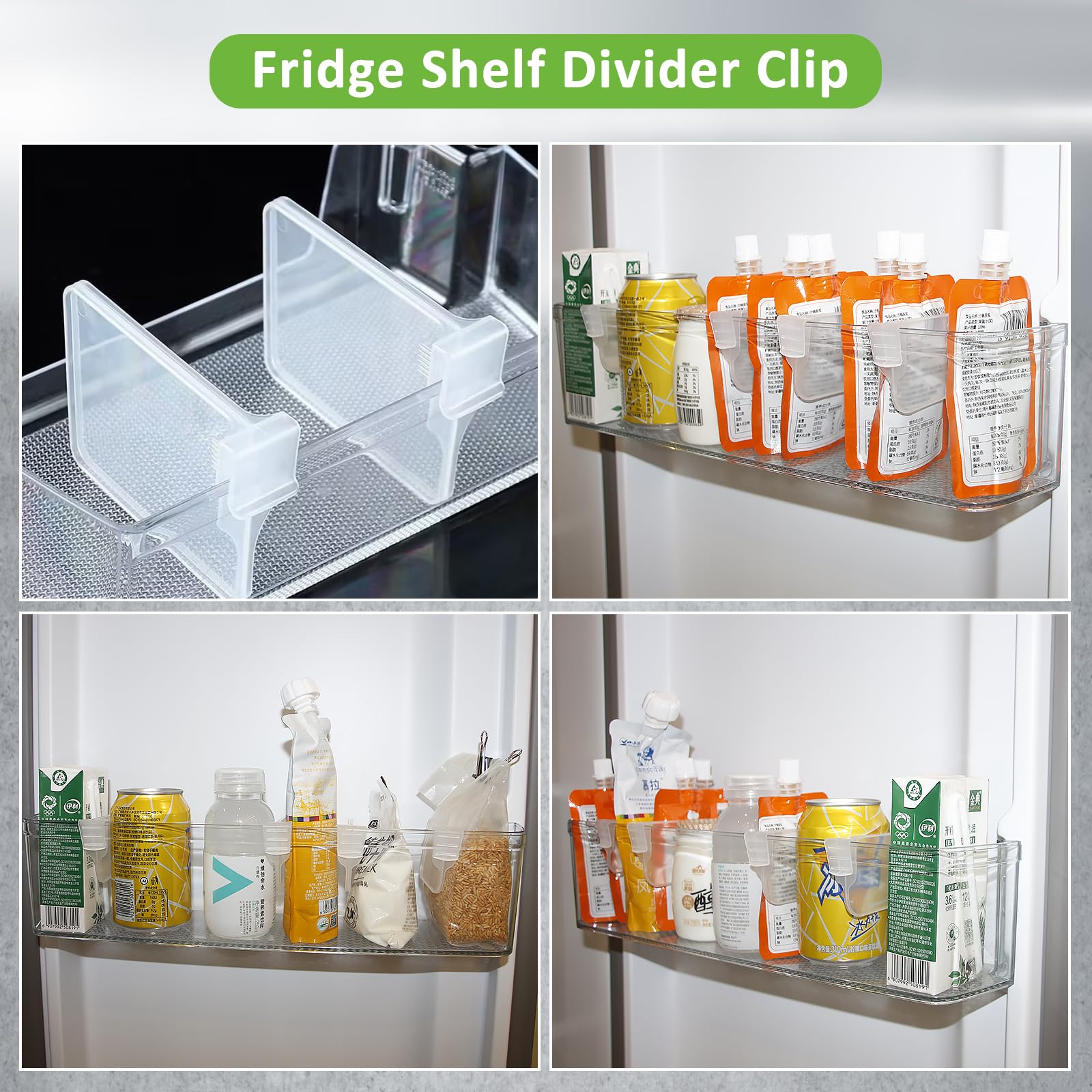 Primebox 14" Lazy Susan Turntable Organizer, 4 Pack - 360° Rotating Clear Plastic For Cabinet & Pantry - View #11