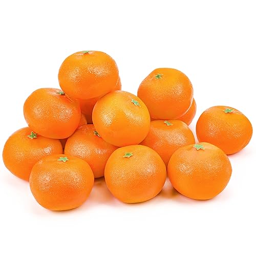 Toopify 16 Pcs Artificial Oranges, Decorative Fake Oranges for Decoration